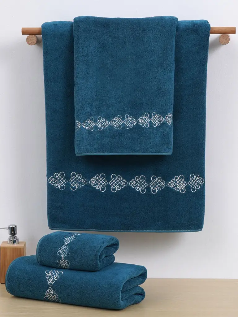 Cotton Face Towel Ethnic Border