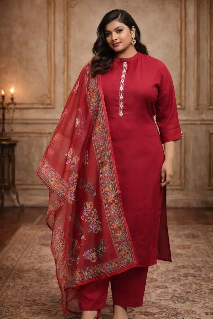 Plus Size Festive Kurta Set