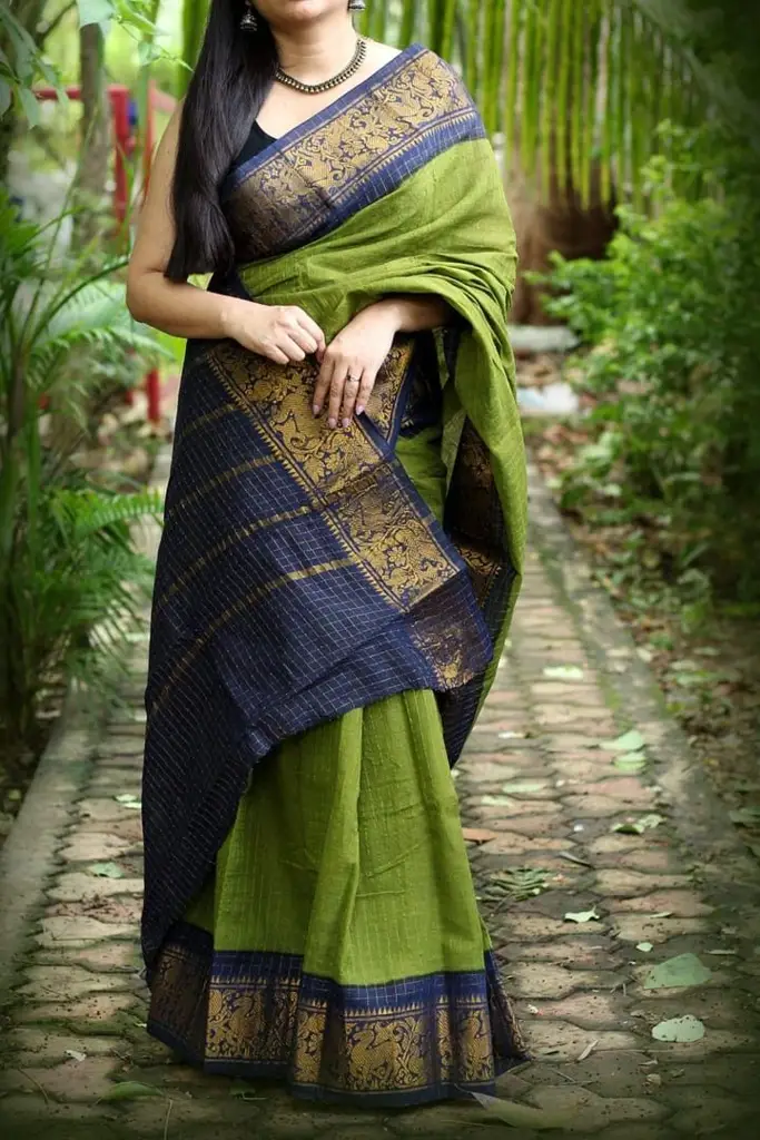 Temple Border Cotton Saree