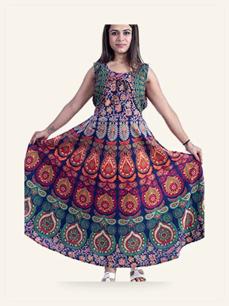 Ajrakh Print Jacket Dress - alternate view