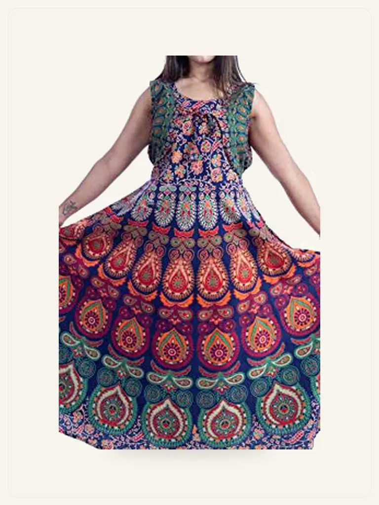 Ajrakh Print Jacket Dress - alternate product photo