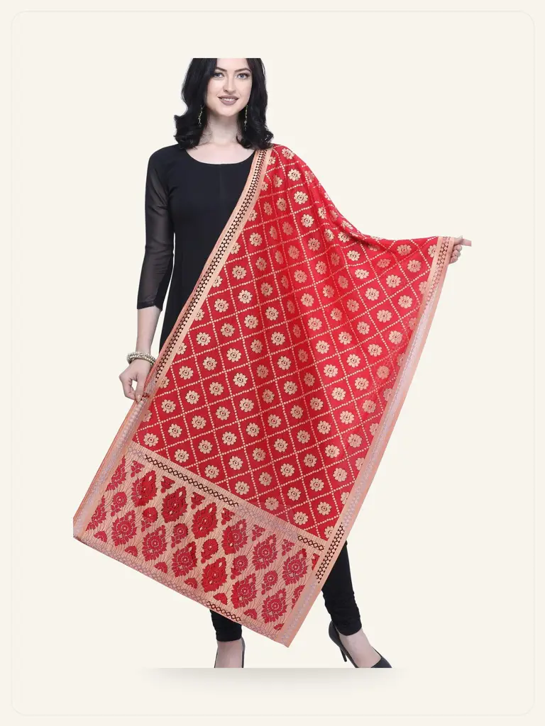 Banarasi Silk Dupatta - alternate view