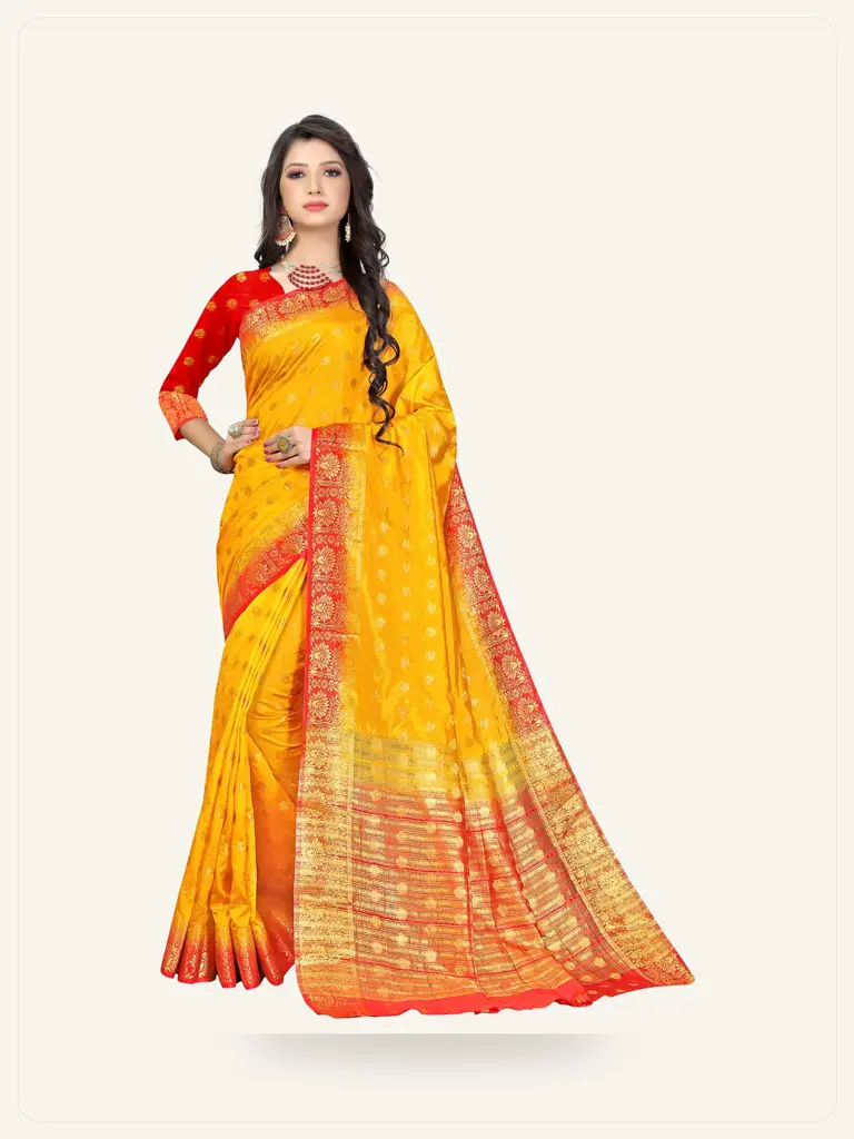 Banarasi Silk Festive Saree - model studio photo