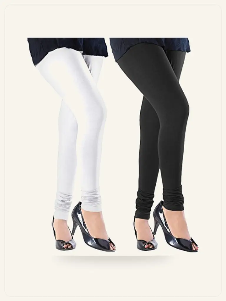 Basic Cotton Leggings - model studio photo