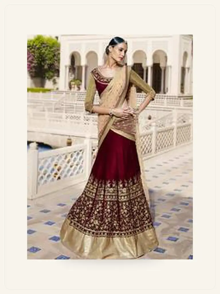Bridal Velvet Lehenga - alternate view