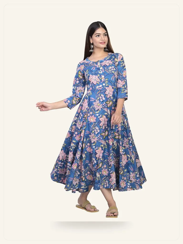 Budget Printed Kurti - model studio photo