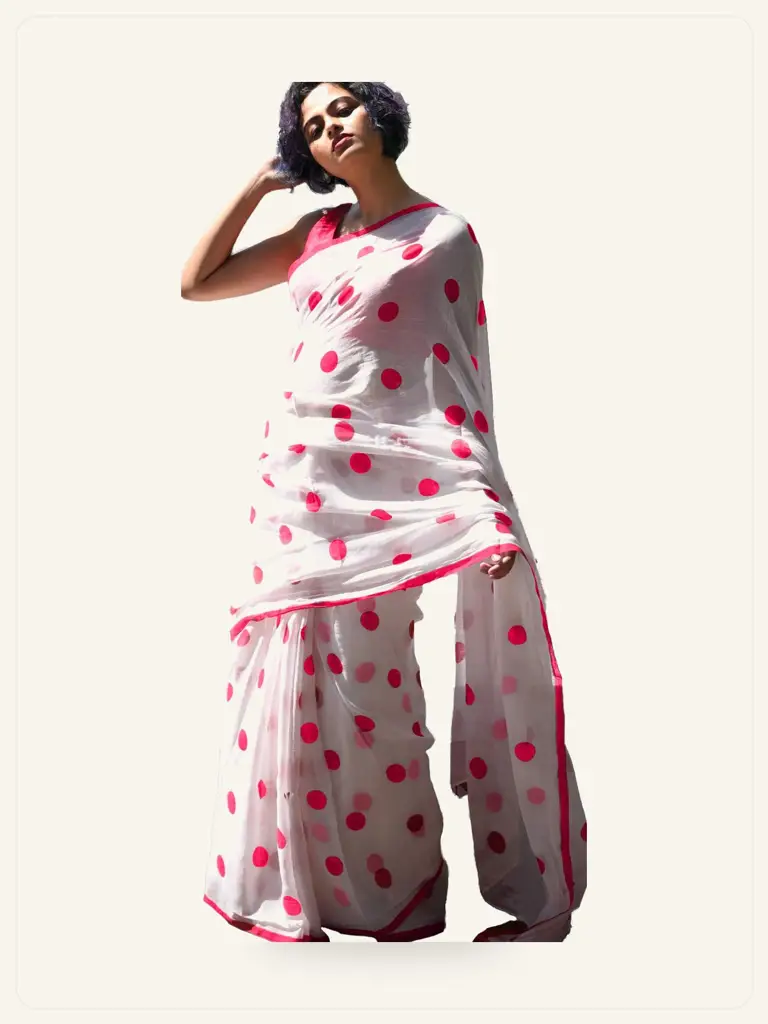 Chanderi Cotton Silk Saree - alternate view