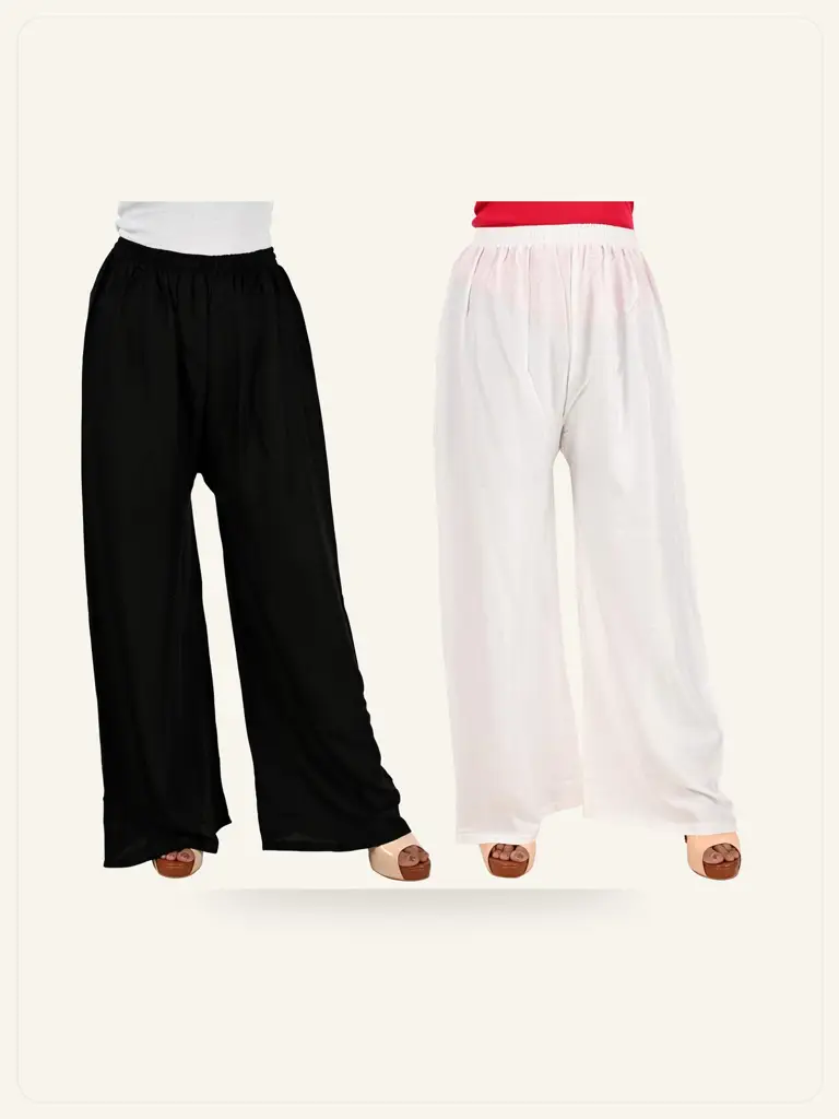 Cotton Palazzo Pants - model studio photo