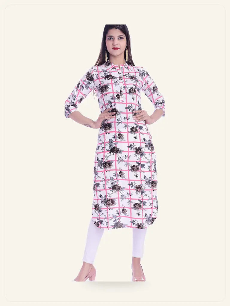 Cotton Straight Kurta - alternate view