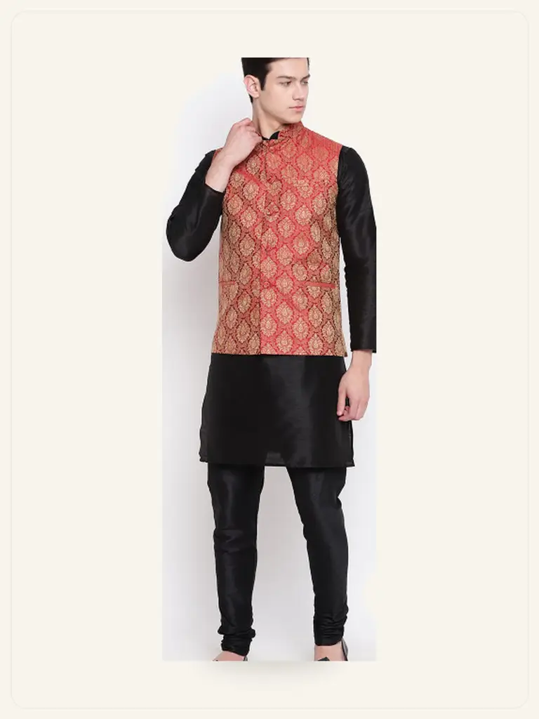 Embroidered Bandhgala Jacket - alternate view