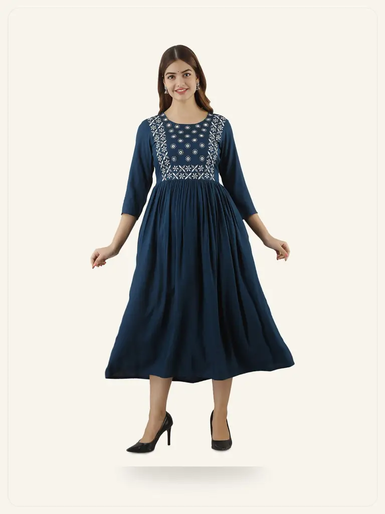 Girls Anarkali Dress - model studio photo