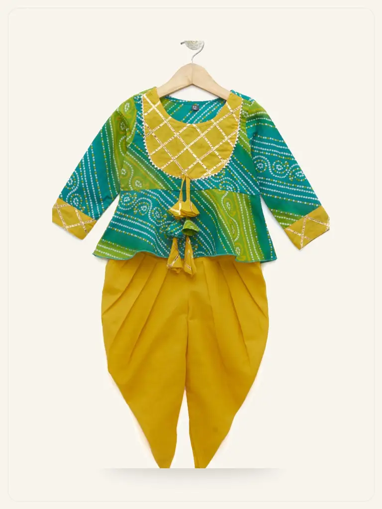 Kids Cotton Dhoti Kurta - alternate view