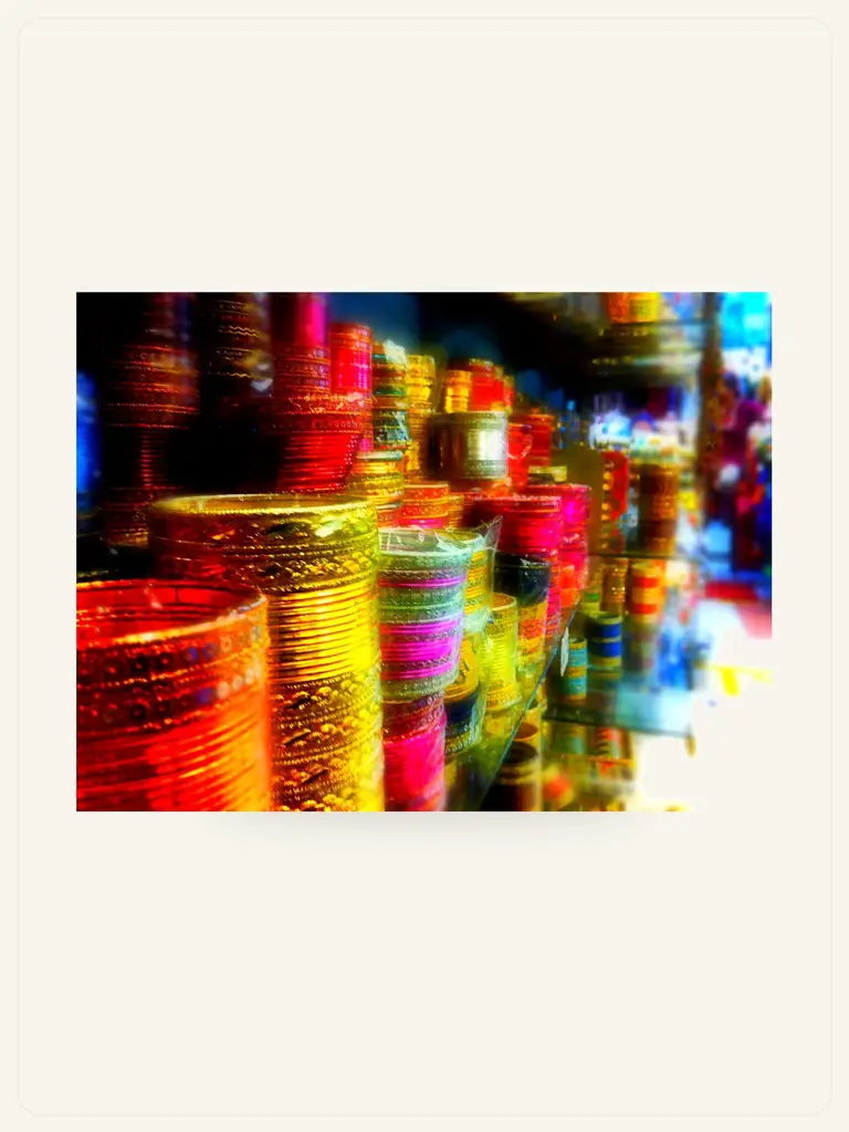 Meenakari Bangle Stack - model studio photo