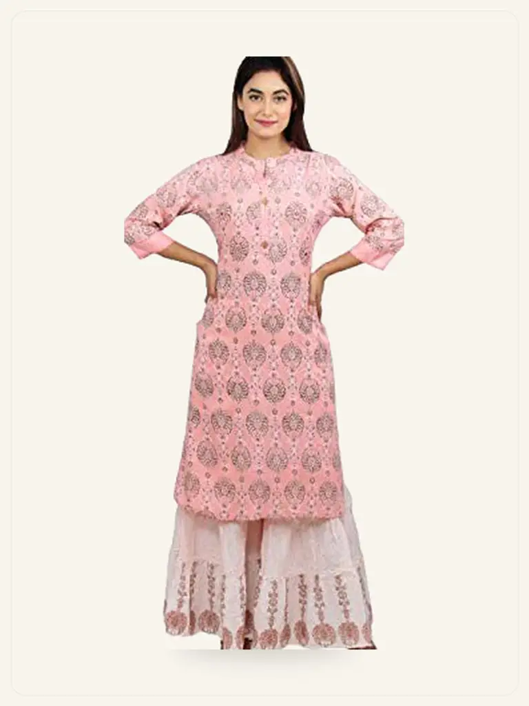 Mirror Work Kurta Palazzo Set - alternate view