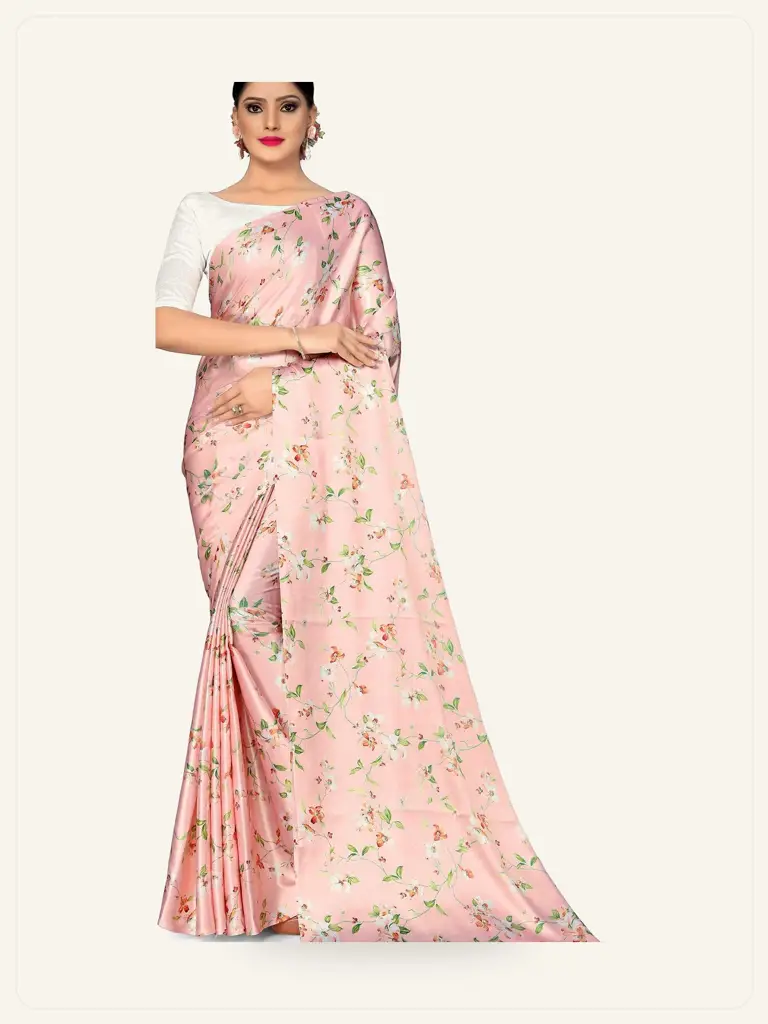 Organza Floral Saree - alternate view