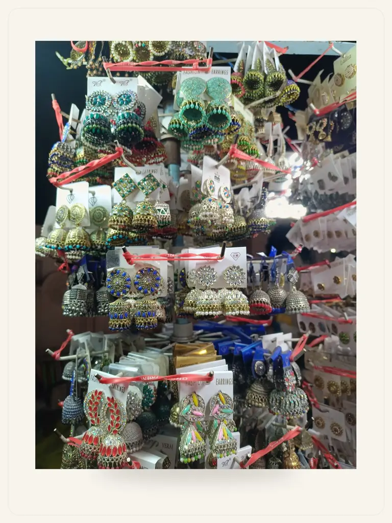 Oxidised Jhumka Earrings - model studio photo