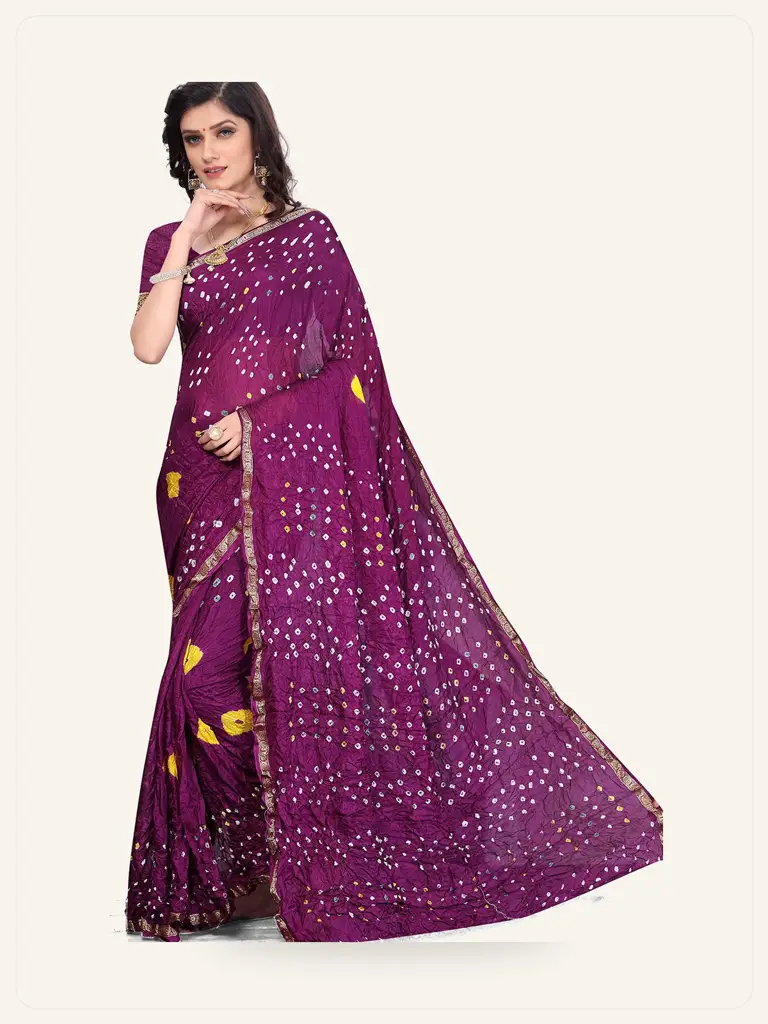 Paithani Inspired Silk Saree - alternate view