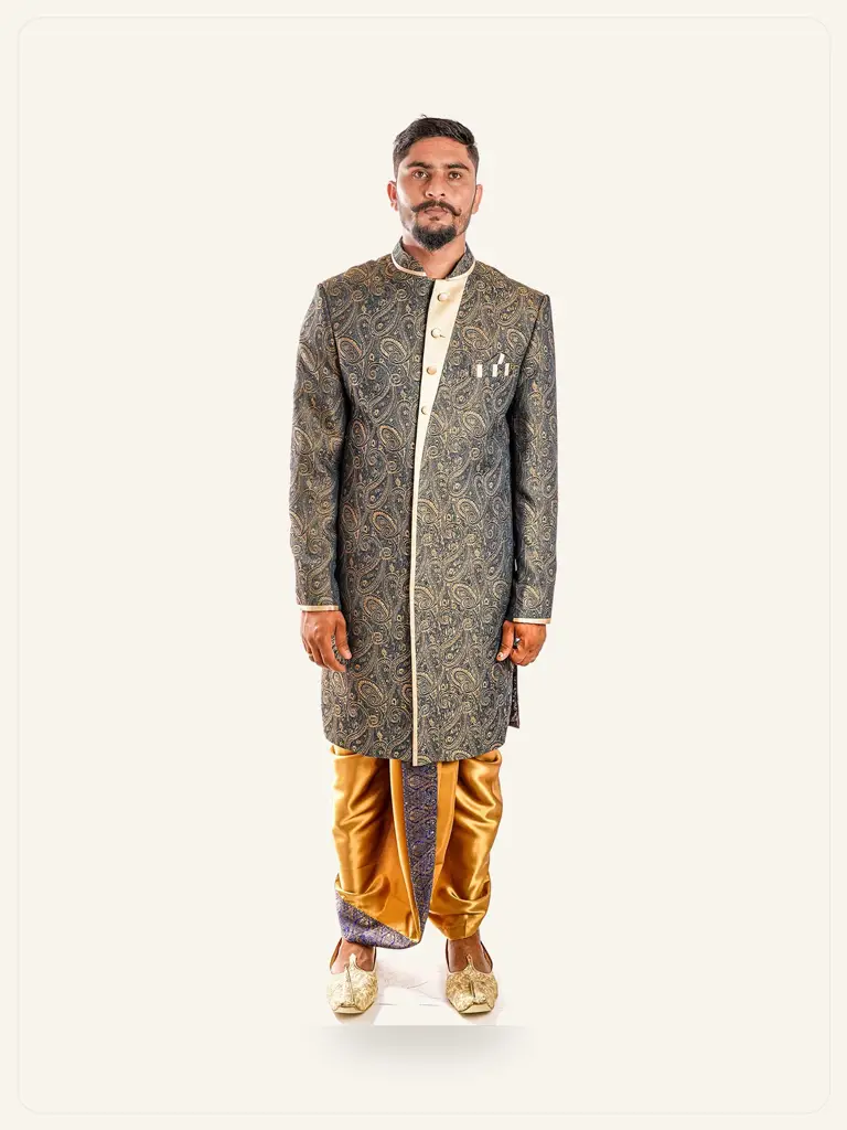 Premium Wedding Sherwani - model studio photo