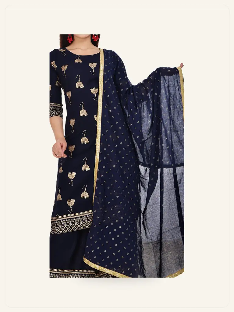 Rayon Printed Kurta Set - alternate product photo
