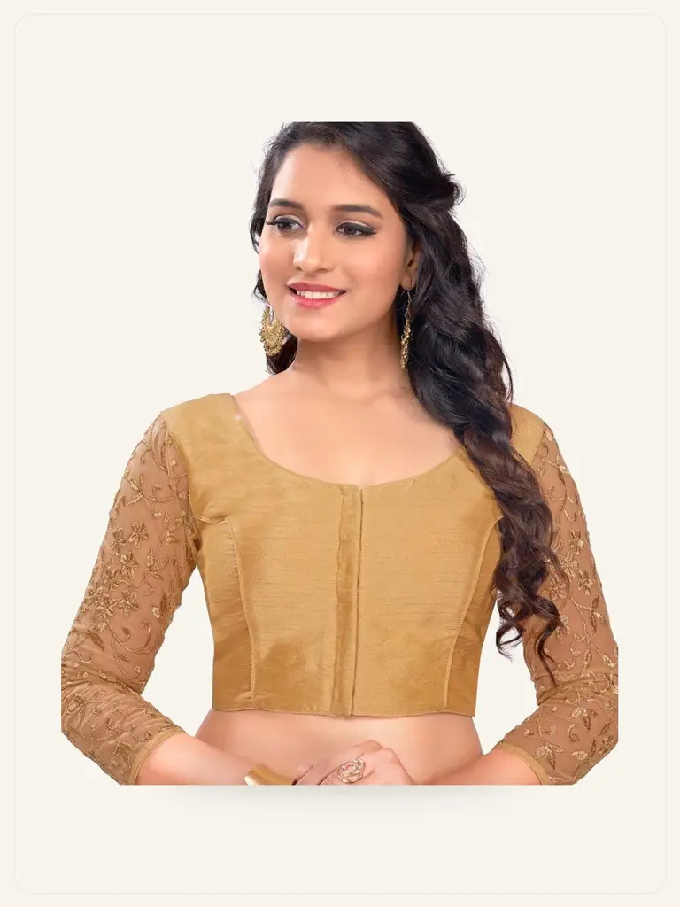 Ready Stitched Silk Blouse - alternate view