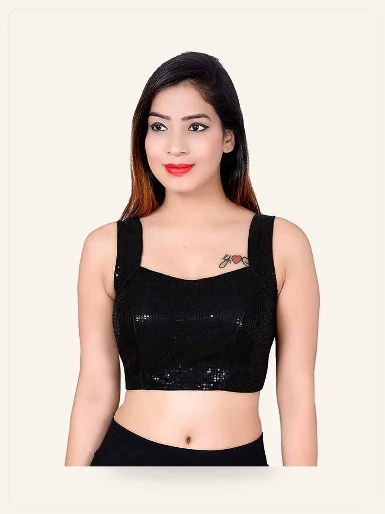 Sequin Party Blouse - model studio photo