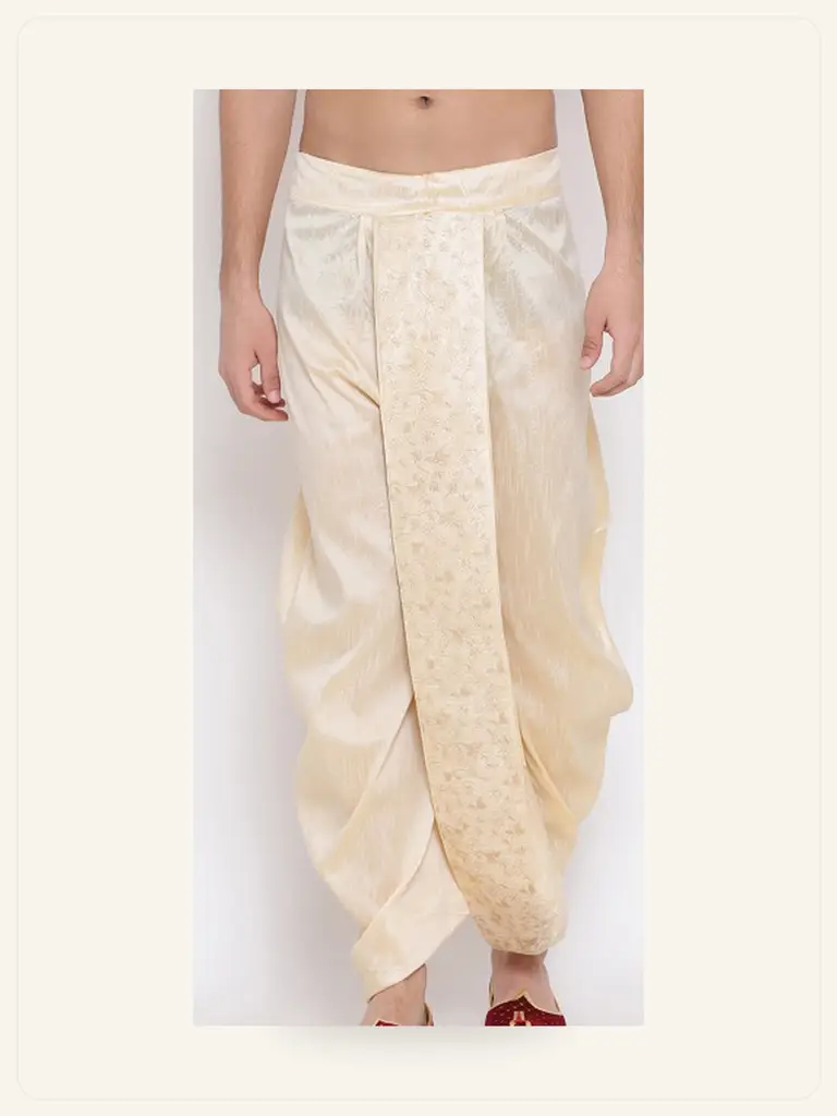 Silk Cape Dhoti Set - alternate view