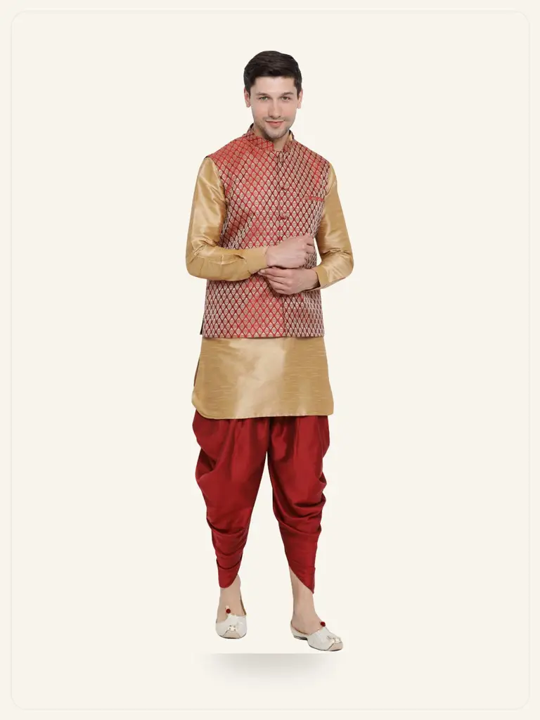 Silk Dhoti Pants - model studio photo