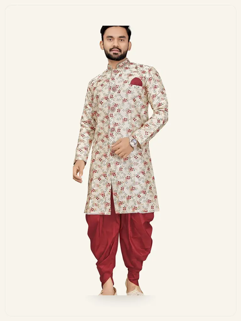 Silk Sherwani Set - alternate view