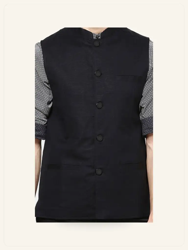 Velvet Bandhgala Waistcoat - alternate product photo